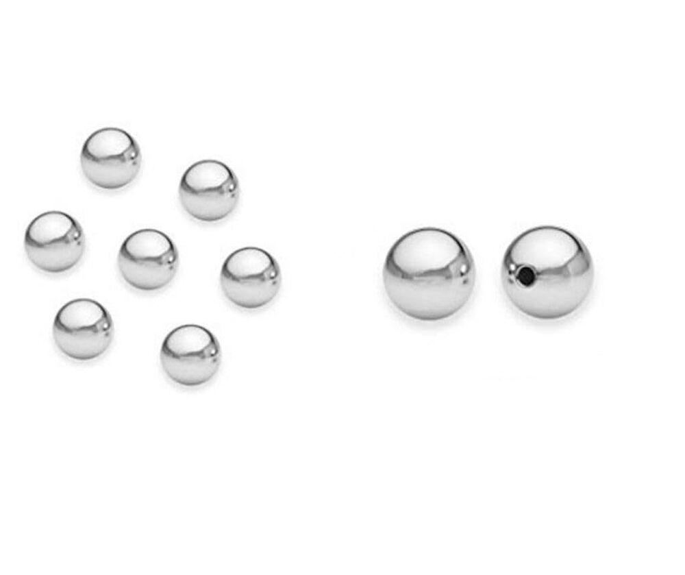 6883 100pcs Adabele Authentic 925 Sterling Silver Hypoallergenic Seamless